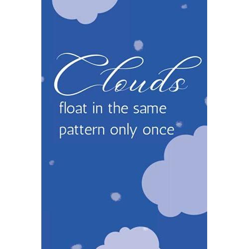 Clouds Notebook | Journal | 6" X 9" | Inspirational Quote | Women Entrepreneur | Business | Goals | Blue