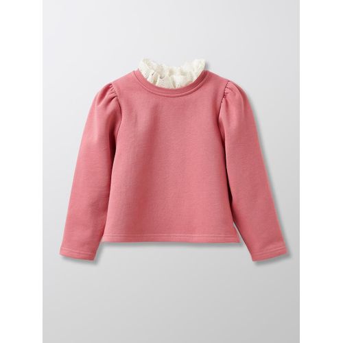 Sweat Col En Dentelle Fille (Cyrillus)