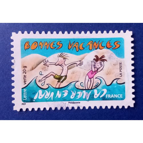 France 2015 Timbre Oblitéré Yt 1144 - Cachet Rond - Carnet Bonnes Vacances