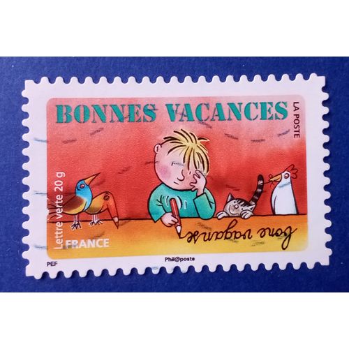 France 2015 Timbre Oblitéré Yt 1142 - Carnet Bonnes Vacances