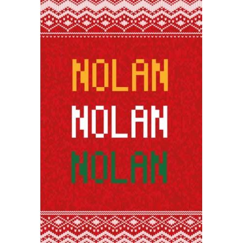 Nolan: Personalized Writing Journal For Men Christmas Themed, Multi Colored (Custom Name Journal, Blank Journal, Write In Notebook, Knitted Pattern) Of Size 6x9 100 Pages For Nolan