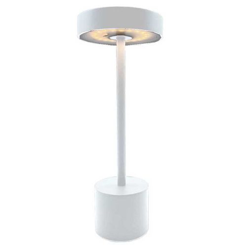 Lampe De Table Sans Fil Roby White Blanc Aluminium