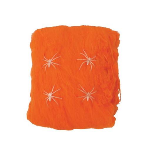 Toile d'Araignées Orange 60 gr Décoration Halloween