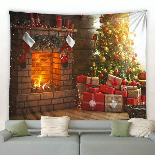 décoration de cheminée pour noël