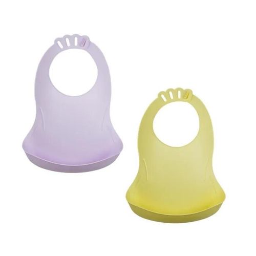 Lot De 2 Bavoirs Bibou Lilas - Citron