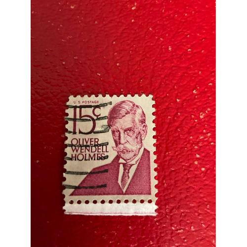 Timbre Ancien Poste Aérienne Usa Oliver Wendell Holmes 15 C