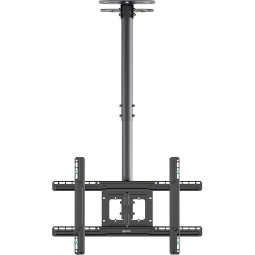 Support TV Plafond Long pour 32-80 Pouces TV, Bras Articule TV Plafond Poids de 68 kg - Support Television Plafond VESA 100x100-600x400/Coulissante Support TV Inclinable Pivotant N2L-B Noir