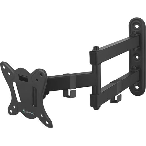 Support pivotant et inclinable pour TV 10"" - 32"" d'un Poids Maximal de 25 kg avec VESA 100x100 Inclinaison -8° - +8 Pivotement 180° Noir NP15