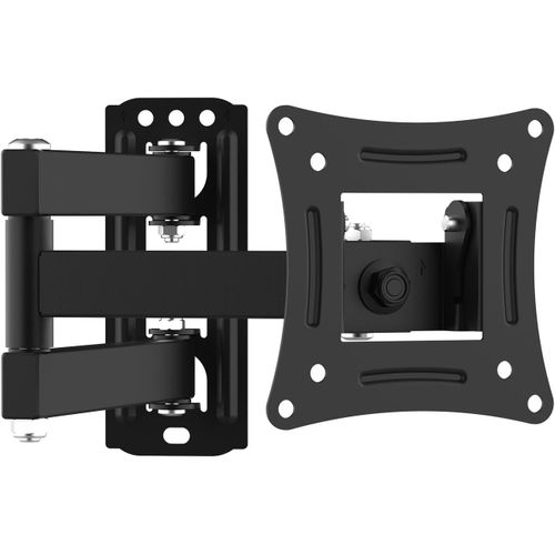 Support Mural TV 13-32 Pouces - Fixation Murale TV Peut Contenir Jusqu'à 20KG, Accroche Television Mural Orientable (± 90°), Incline (+ 8°, -12°) et Étend, Support Vesa pour TV Plat/Incurvé