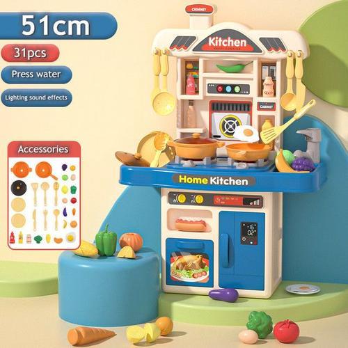 Ensemble de jouets de cuisine de simulation pour enfants maison de jeu pour  enfants table de pulvérisation ustensiles de cuisine pour garçons et filles  cadeaux de Noël 51cm
