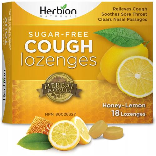 Herbion All Natural Sugar- Free Honey Lemon Lozenges 18 Pk 