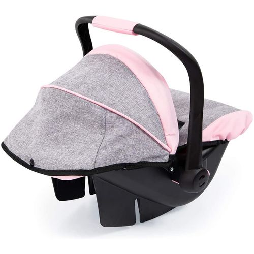 Bayer Design- Accessoire, Siège Auto Easy Go, Convient Pour Neo Vario Landau De Poupée, Poupon, 67933aa, Rose, Gris Avec Papillon