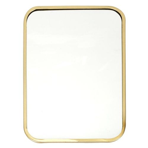 Paris Prix - Miroir Mural Déco "contour Carré" 34cm Or