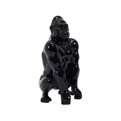 Paris Prix - Statuette Déco Gorille "sculpture" 24cm Noir