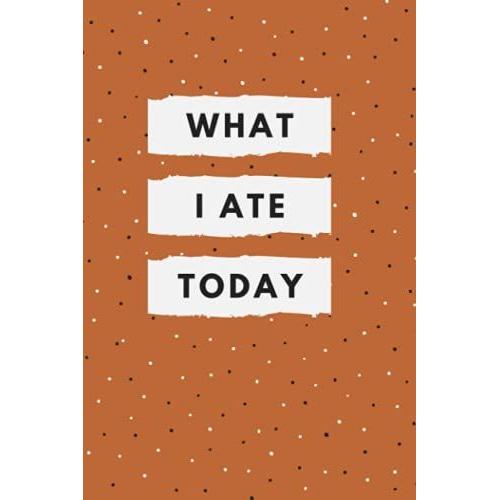Daily Food Journal - What I Ate Today A Daily Food Tracker And Health Journal - 3 Month Tracker - Orange Journal