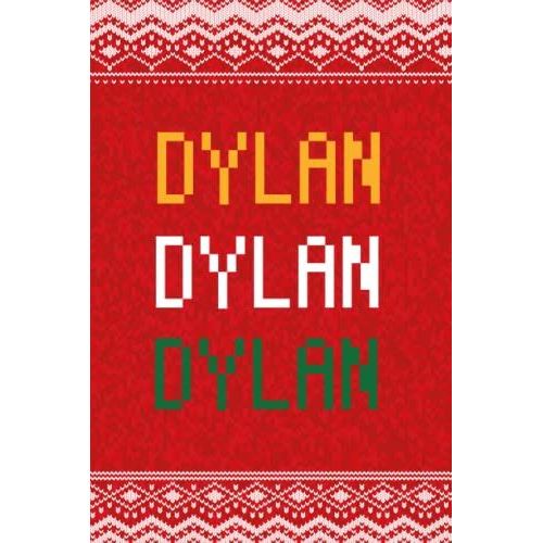 Dylan: Personalized Writing Journal For Men Christmas Themed, Multi Colored (Custom Name Journal, Blank Journal, Write In Notebook, Knitted Pattern) Of Size 6x9 100 Pages For Dylan