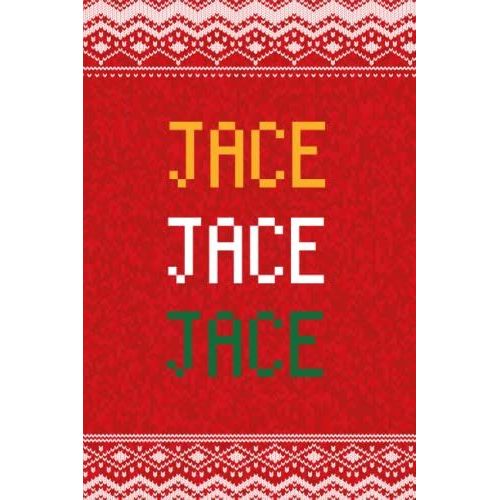 Jace: Personalized Writing Journal For Men Christmas Themed, Multi Colored (Custom Name Journal, Blank Journal, Write In Notebook, Knitted Pattern) Of Size 6x9 100 Pages For Jace