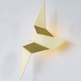 Applique Murale Moderne À Led En Forme D'oiseau Volant Pour Chambre À Coucher Salon 12,8 Inches Or