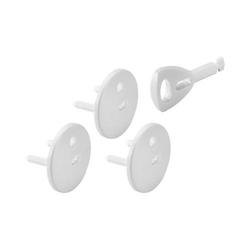 Obturateur prise - lot de 3 caches prises avec 1 clé - blanc DEBFLEX
