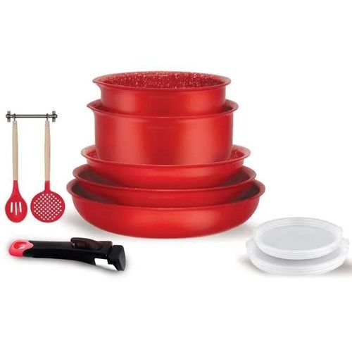 Batterie De Cuisine - Arthur Martin - Amr41 - Batterie De Cuisine 10 Pieces - Tous Feux Dont Induction