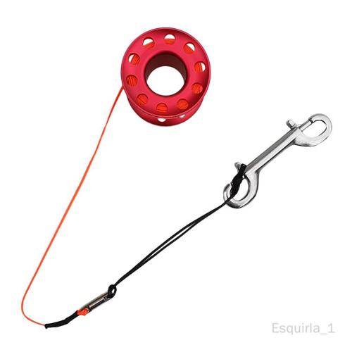 15m De De Sous-Marine En Finger Spool Reel En Aluminium/Acier Inoxydable Rouge