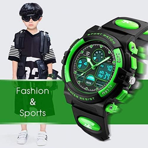 Montres Enfants, Garçons Adolescents Numérique Extérieur Sport Montre Multifonction Étanche Numérique Électronique Montre Numérique Avec Led Lumière Alarme Et Calendrier Date Pour Enfants