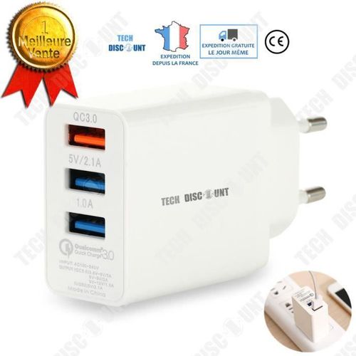 Adaptateurs d'alimentation TD® QC3.0 Chargement rapide Sûr et fiable