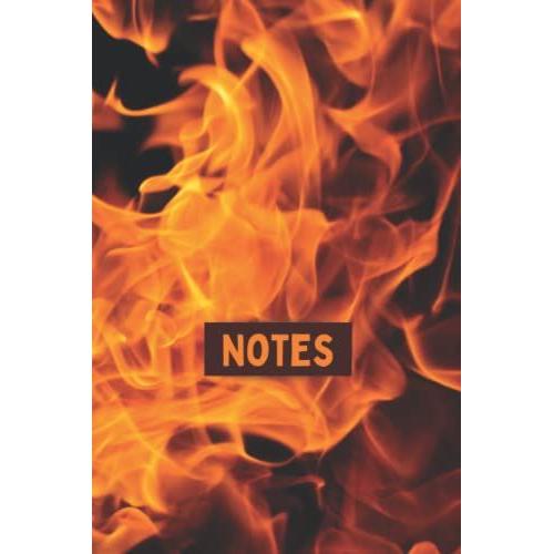 Notes: Fire Flame Red Orange Notebook Writing Pad