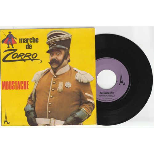 45t Sp Moustache Marche De Zorro / Hello Mickey ( Henri Salvador )