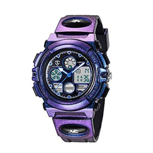 Montre Enfant Garçon Adolescent Digitale Outdoor Sport Multifonction Étanche Led Lumière Alarme Calendrier Date Avec Bande De Silicone