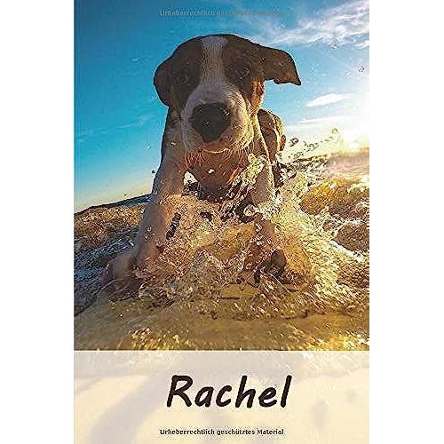 Rachel: Tagebuch / Journal Personalisiertes Notizbuch Rachel - Individuelles Namensbuch Mit Hunde Motiv | Din A5 100 Seiten | Liniert