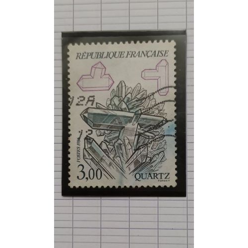 L14 -- Timbre Oblitéré France N °2430 -- Année 1986 --- Minéral: Quartz