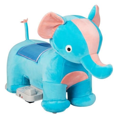 Voiture Electrique Enfant En Peluche Eléphant - Costway - 3 Ans+ - 25kg - Musique & Guidon Antidérapant