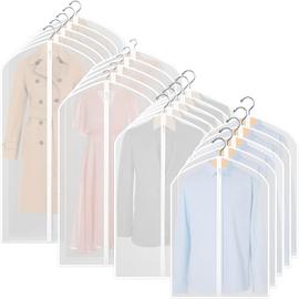 Lot de 20 Housses de Vêtements avec Zip, Housse Vetement à Suspendre Semi  Transparentes pour Costume/Manteaux/Robe Longue, Anti Poussière Etanche Mite  Humidité - 4 Tailles - Blanc