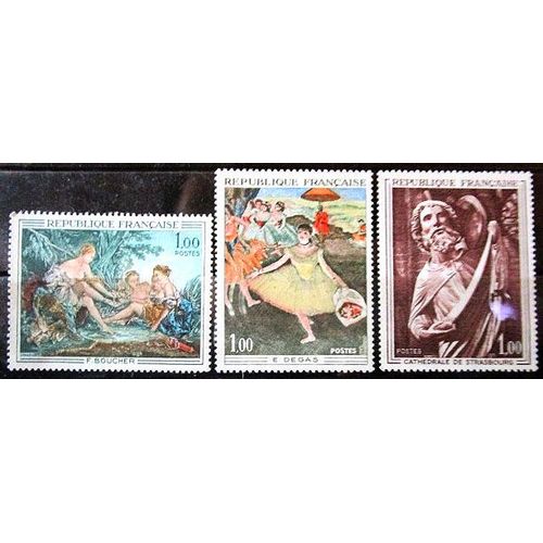 1970 - 71. Série Complète F1652 À F1654: Oeuvres D'art.
