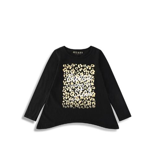 Guess T-Shirt Fille Manches Longues Noir