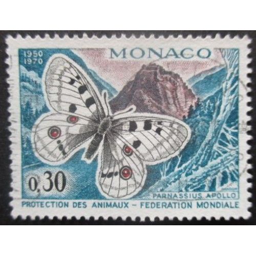 Monaco N°809 Papillon Oblitéré