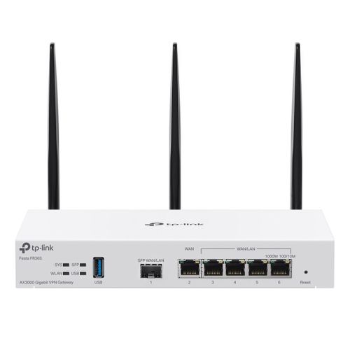 TP-Link Festa FR365 V1.2 - Routeur sans fil commutateur 5 ports - 1GbE - ports WAN : 6 - Wi-Fi 6 - Bi-bande - fixation murale