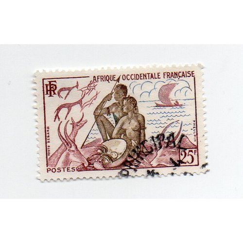 A.O.F- 1 Timbre Oblitéré- Chasse Et Pêche