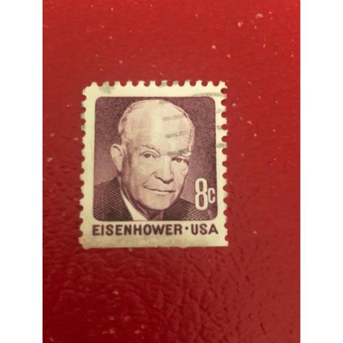 Timbre Usa Eisenhower 8 C Bistre