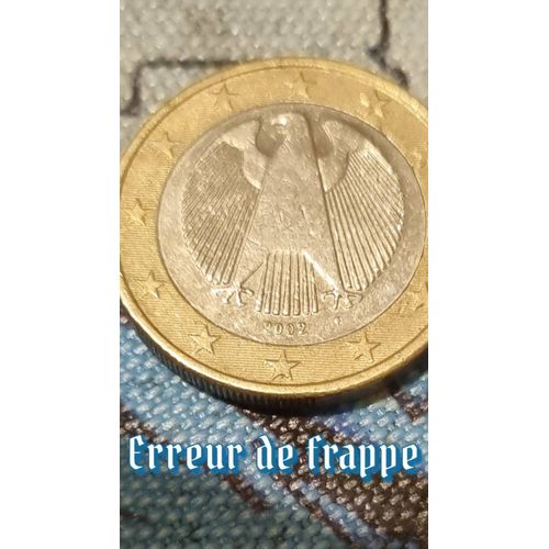 1 Euro Rare Allemagne Fautée Ereur De Frappe Pas Atelier Pièce Exeption
