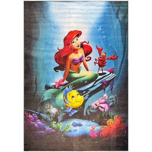 Tapis pour Enfant - (290x200 cm) - Petite Sirène Bleu