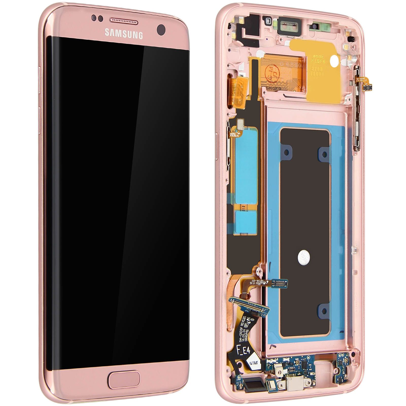 Ecran Lcd Galaxy S7 Edge Vitre Tactile Bloc Écran Remplacement Rose