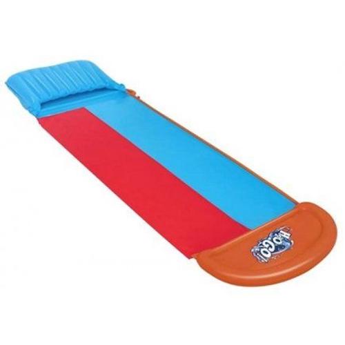 Toboggan Aquatique Double Voie 4,88m - Tapis De Glisse 2 Pistes Rampes Avec Arroseurs - Ventriglisse - Set Jeu D'eau Jardin Enfant Et Carte