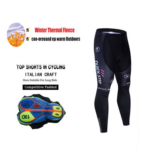 Quick Step-Pantalon Thermique D'hiver Pour Hommes,Équipe De Cyclisme,Surintendant De Vélo,Pantalon Serré,Vêtements De Vtt,Sourire