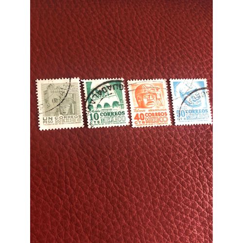 Série De Timbres Mexique Des Années 1970 Art 