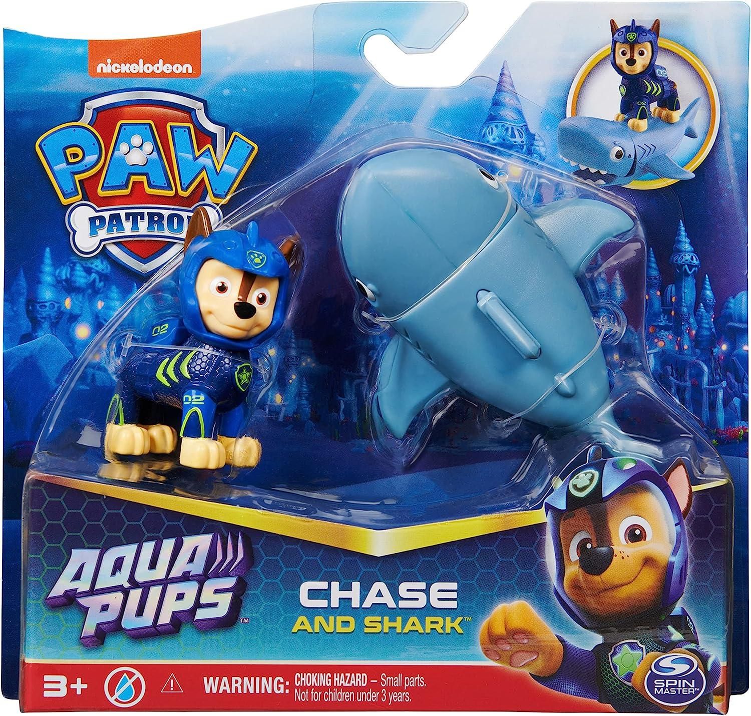 Paw Patrol Aqua Pups Chase And Shark Action Figures Set