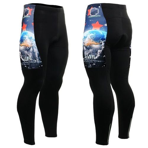Pantalon De Cyclisme Pour Hommes,Leggings Moulants Et Extensibles,Avec Coussin De Gel,Anti-Humidité,Imprimé Sur Le Côté