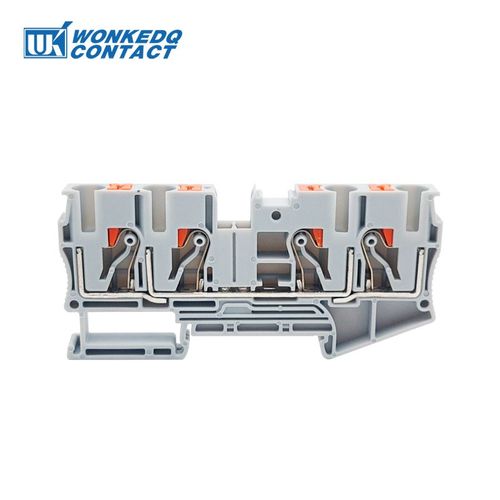 10 Pièces Pt6-Qu Push In Terminal Nuits 6mm ² Câble Électrique Allergique Pt 6-Qufreshdin Rail 4 Fils Connecteur De Câblage - Type Gray