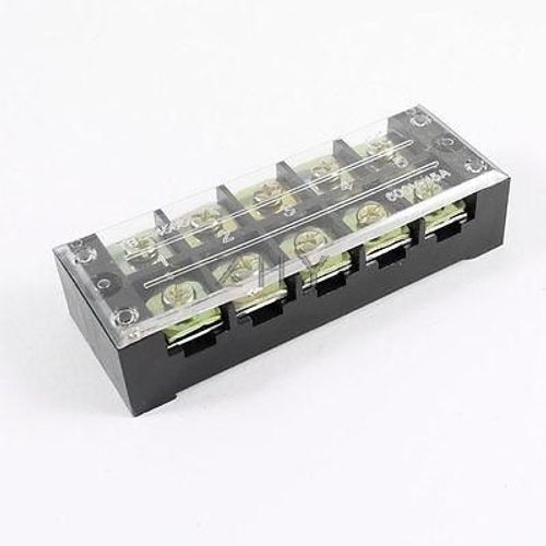 Bornier à vis AC 600V 45a,5 P,5 Positions,double rangées,barrière couverte